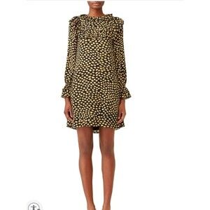 Slate & Willow | Multicolor Cheetah Print Ruffled Mini Dress Size 4